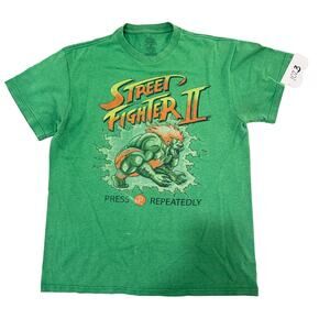 Street Fighter II Blanka "Press P" Green T-Shirt